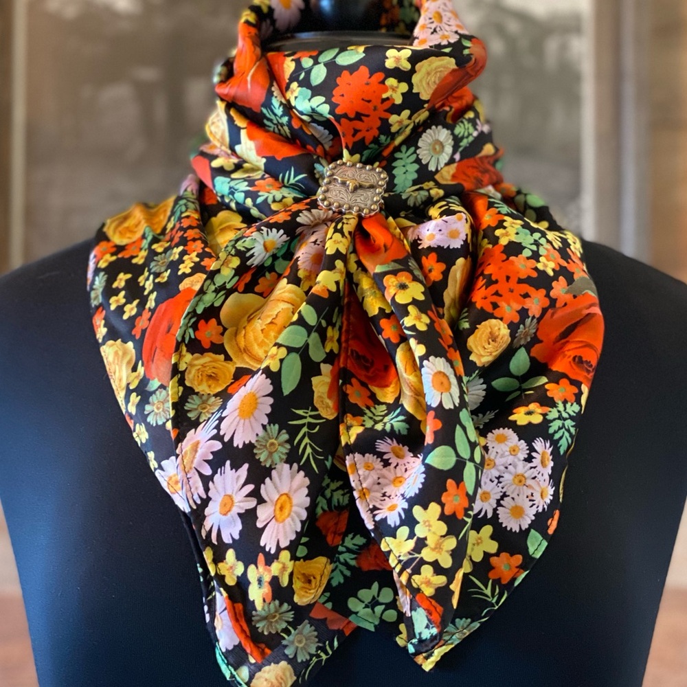 Floral Silk Wild Rag